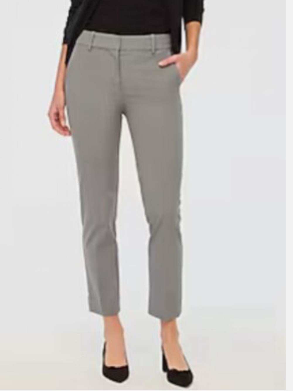 J. Crew Size 6 Mercantile Slim Cropped Grey Heather Graphite Stretch Twill